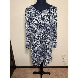 Tu Women’s Shirt Dress Leopard Animal Print UK 14 US 10 Costal Casual Beach